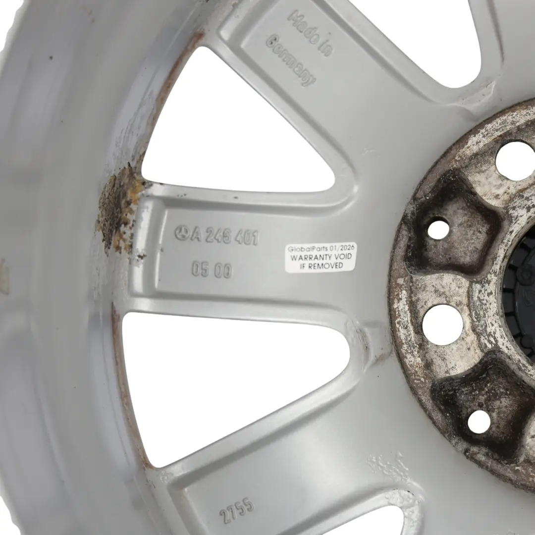 Cerchio In Lega Argento 10 Razze 16" ET:49 6,5J per Mercedes W176 W246 con numero di parte A2464010500 Mercedes W176 W246 Cerchio In Lega Argento 10 Razze 16" ET:49 6,5J - SKU A2464010500-2 - Numero di parte A2464010500