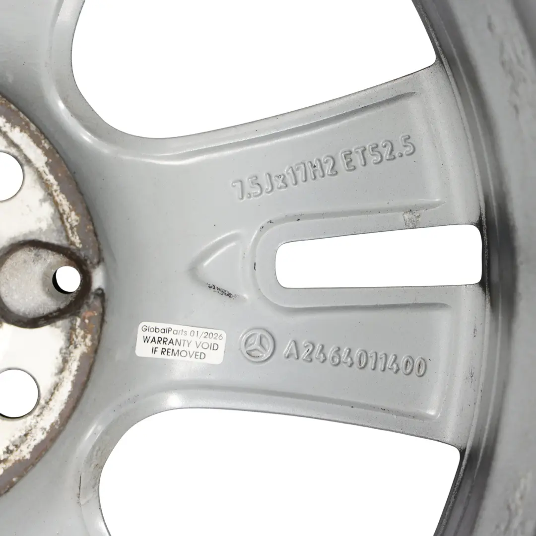 Schwarz Leichtmetallfelge 17" ET:52,5 7,5J für Mercedes W176 W246 mit Teilenummer A2464011400 Mercedes W176 W246 Schwarz Leichtmetallfelge 17" ET:52,5 7,5J - SKU A2464011400-3 - Teilenummer A2464011400