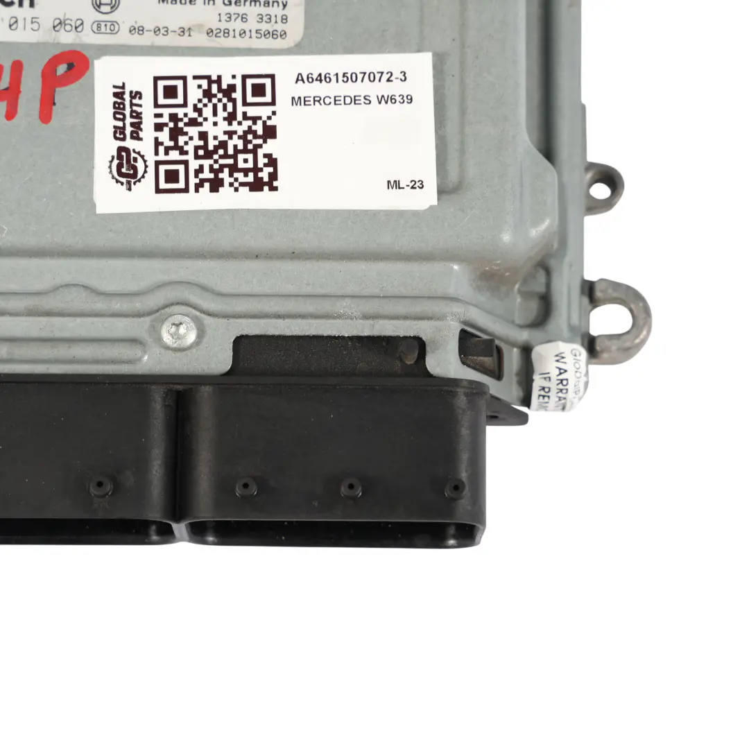 Mercedes W639 115 CDI OM646.980 150HP Engine Module ECU Kit Key Lock - SKU A6461507072-3 - Part number A6461507072