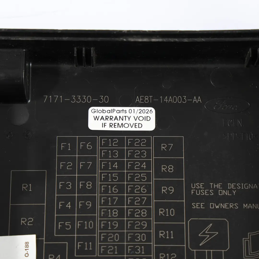 Ford Fiesta Mk7 Caja De Fusibles Tapa Panel - SKU AE8T-14A003-AA - Número de pieza AE8T-14A003-AA
