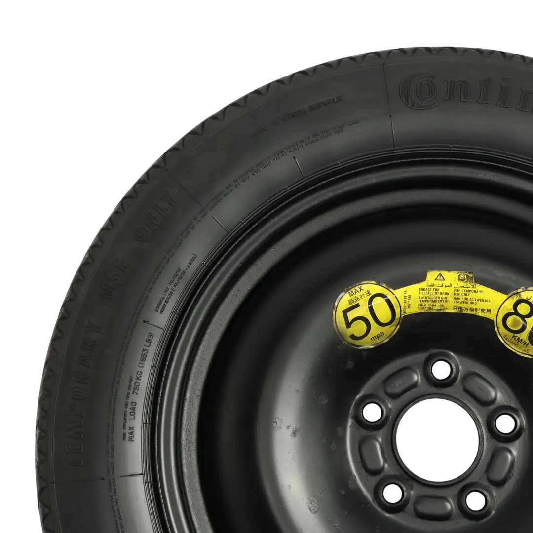 Mk4 Compact Spare Wheel Steel R16 Tyre 125/90 to Ford Mondeo with Part number AM51BA-11272 Ford Mondeo Mk4 Compact Spare Wheel Steel R16 Tyre 125/90 - SKU AM51BA-11272 - Part number AM51BA-11272