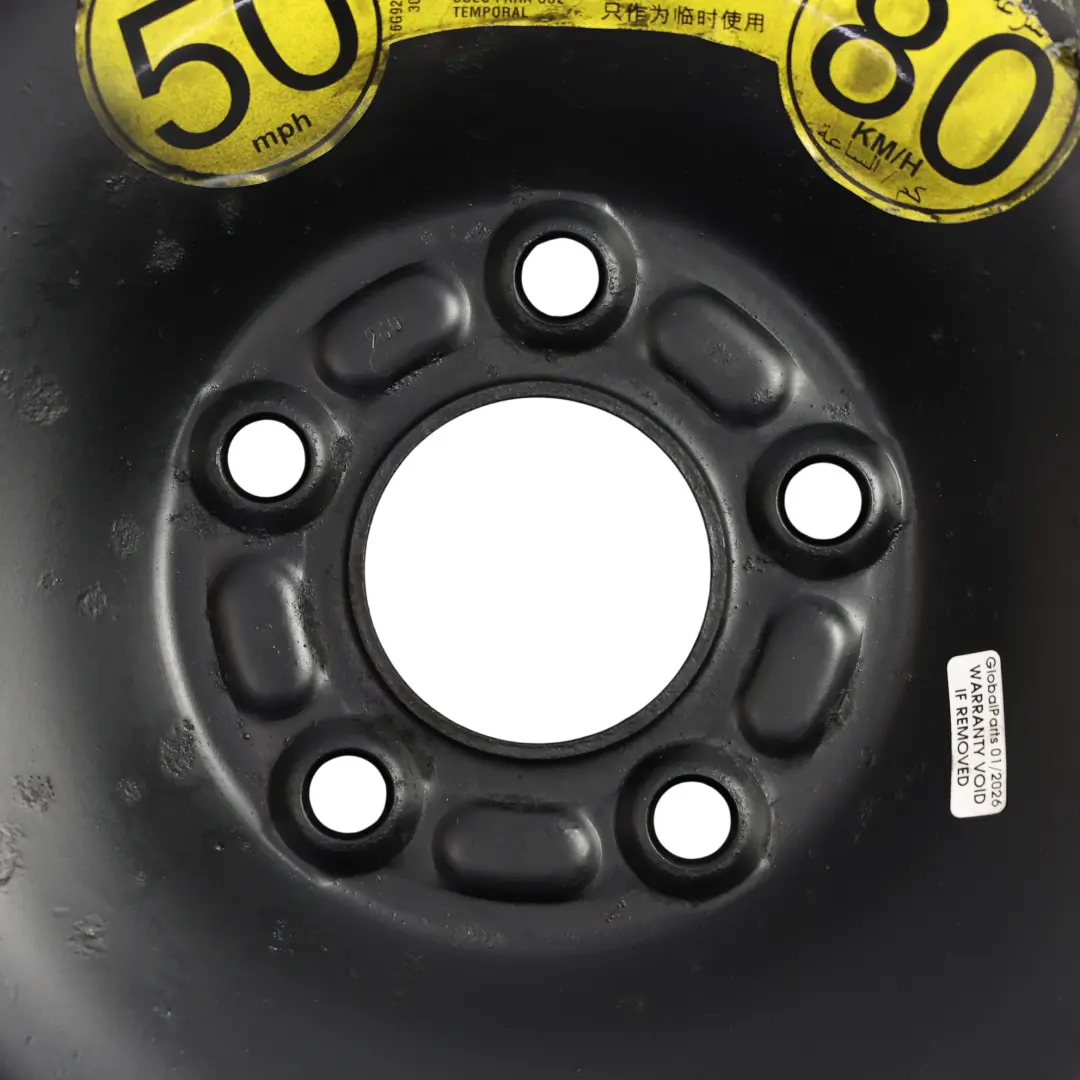 MK4 Rueda Recambio Compacta Acero R16 Neumático 125/90 para Ford Mondeo con número de pieza AM51BA-11272 Ford Mondeo MK4 Rueda Recambio Compacta Acero R16 Neumático 125/90 - SKU AM51BA-11272 - Número de pieza AM51BA-11272