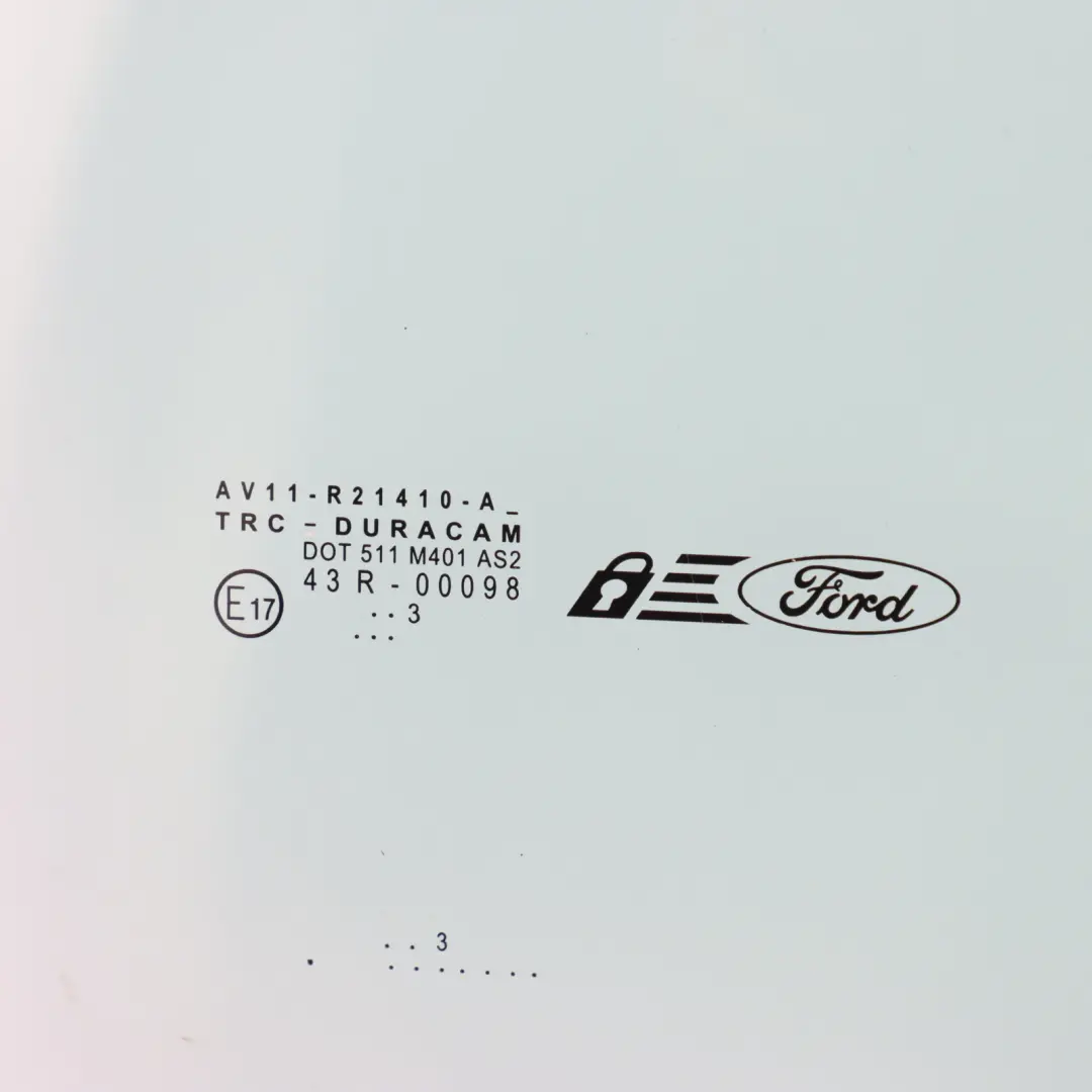 Ford B-Max Window Glass Door Front Right O/S Glazing Green AS2 - SKU AV11-R21410-AB - Part number AV11-R21410-AB