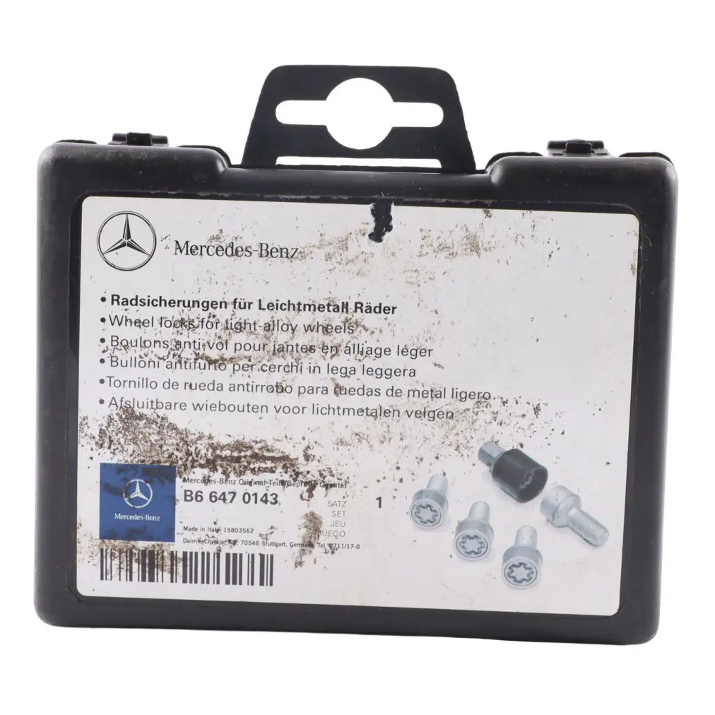 Bolts Rear Front Box Set to Mercedes W169 W204 W211 Wheel with Part number B66470143 Mercedes W169 W204 W211 Wheel Bolts Rear Front Box Set - SKU B66470143-1 - Part number B66470143