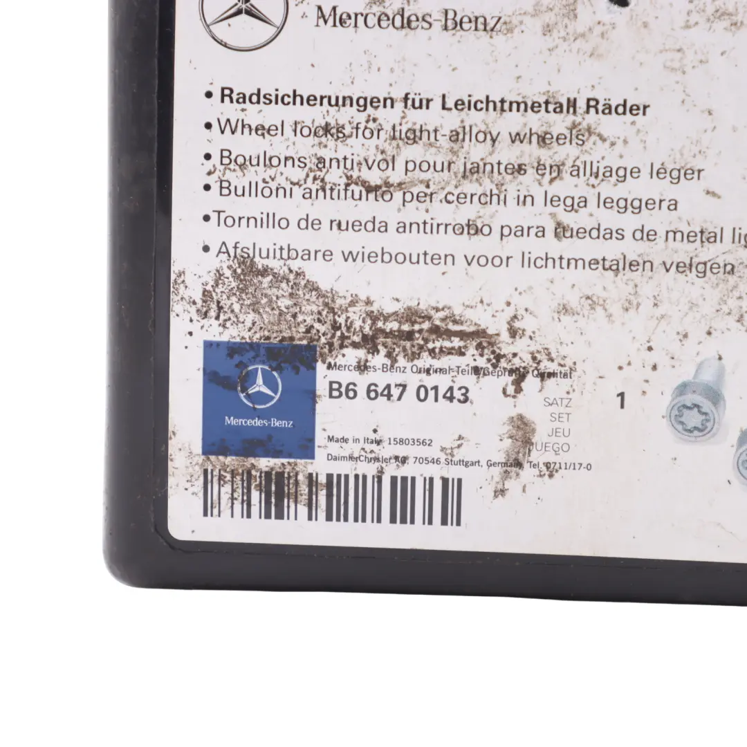 Mercedes W169 W204 W211 Wheel Bolts Rear Front Box Set - SKU B66470143-1 - Part number B66470143