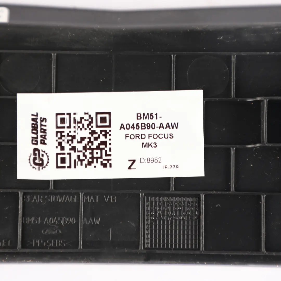 Ford Focus MK3 Center Console Interior Trim Mat Rubber Insert - SKU BM51-A045B90-AAW - Part number BM51-A045B90-AAW