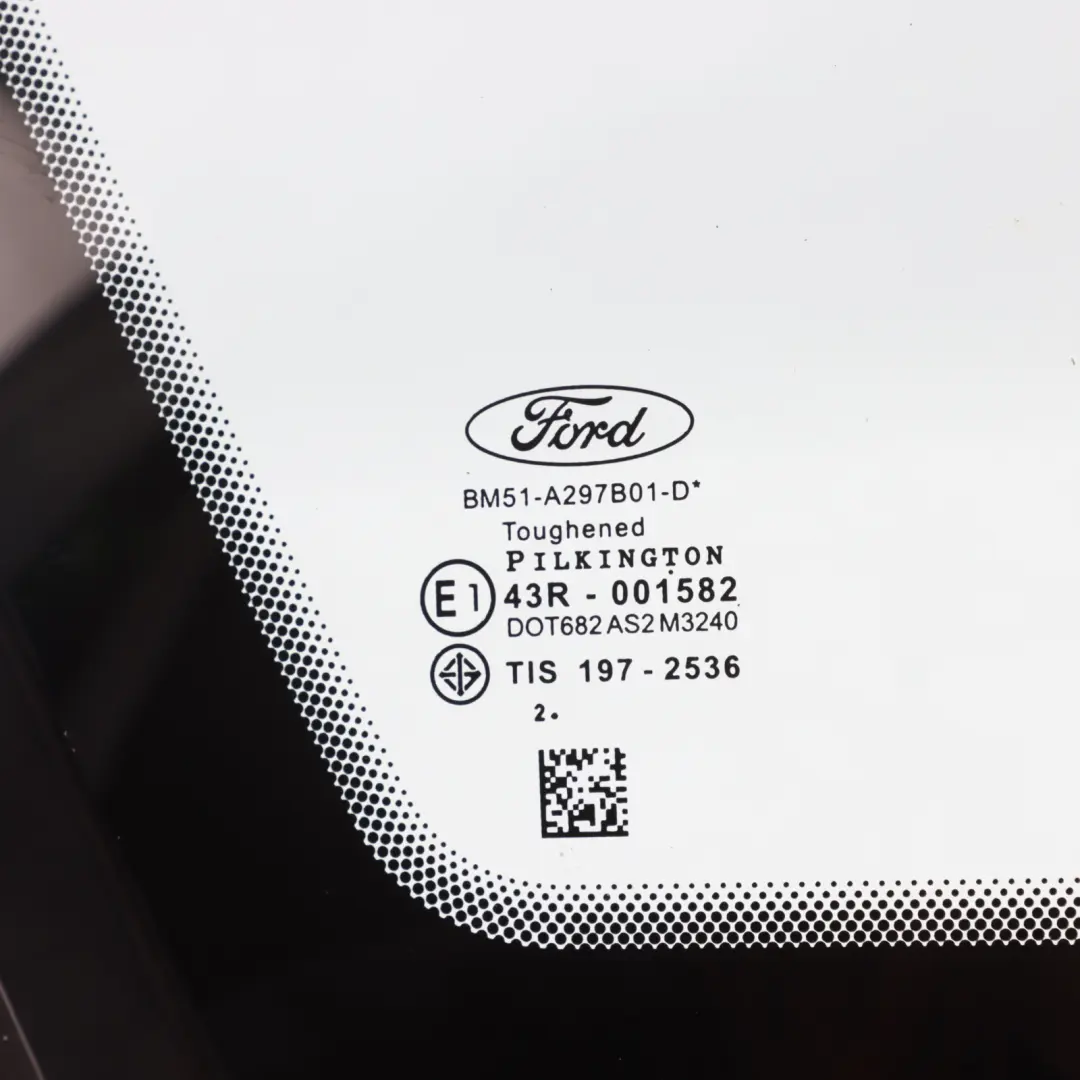 Ford Focus Mk3 Rear Side Quarter Window Glass AS2 Left N/S BM51-A297B01-F - SKU BM51-A297B01-D - Part number BM51-A297B01-D