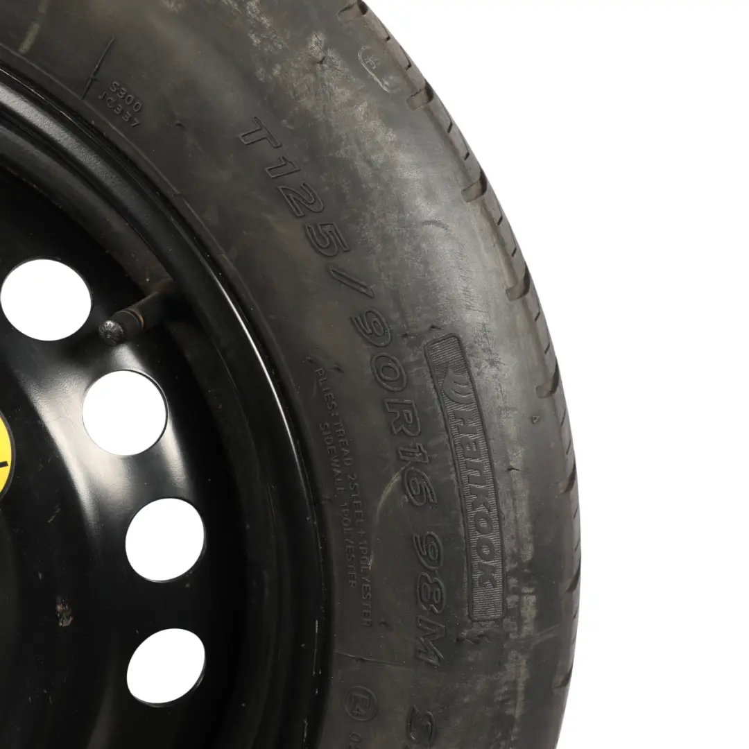 Mk3 Space Spare Wheel Steel Rim Hankook Tire 125/90 16" ET:25 to Ford Focus with Part number BM5C-BA Ford Focus Mk3 Space Spare Wheel Steel Rim Hankook Tire 125/90 16" ET:25 - SKU BM5C-BA - Part number BM5C-BA