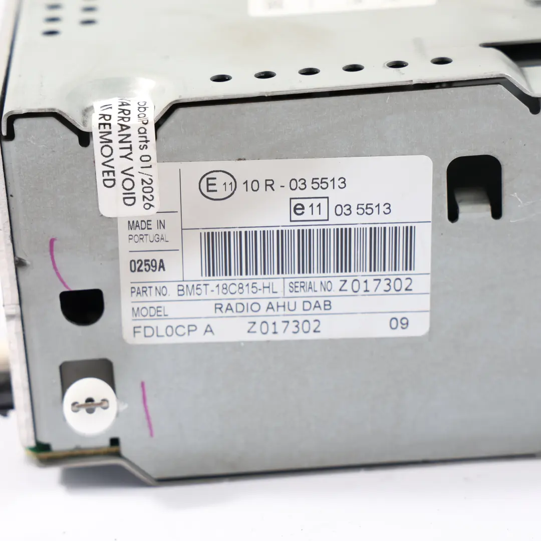 Ford B-Max Mk1 CD-Spieler Stereo-Audio-Radio-Hauptgerät - SKU BM5T-18C815-HL - Teilenummer BM5T-18C815-HL