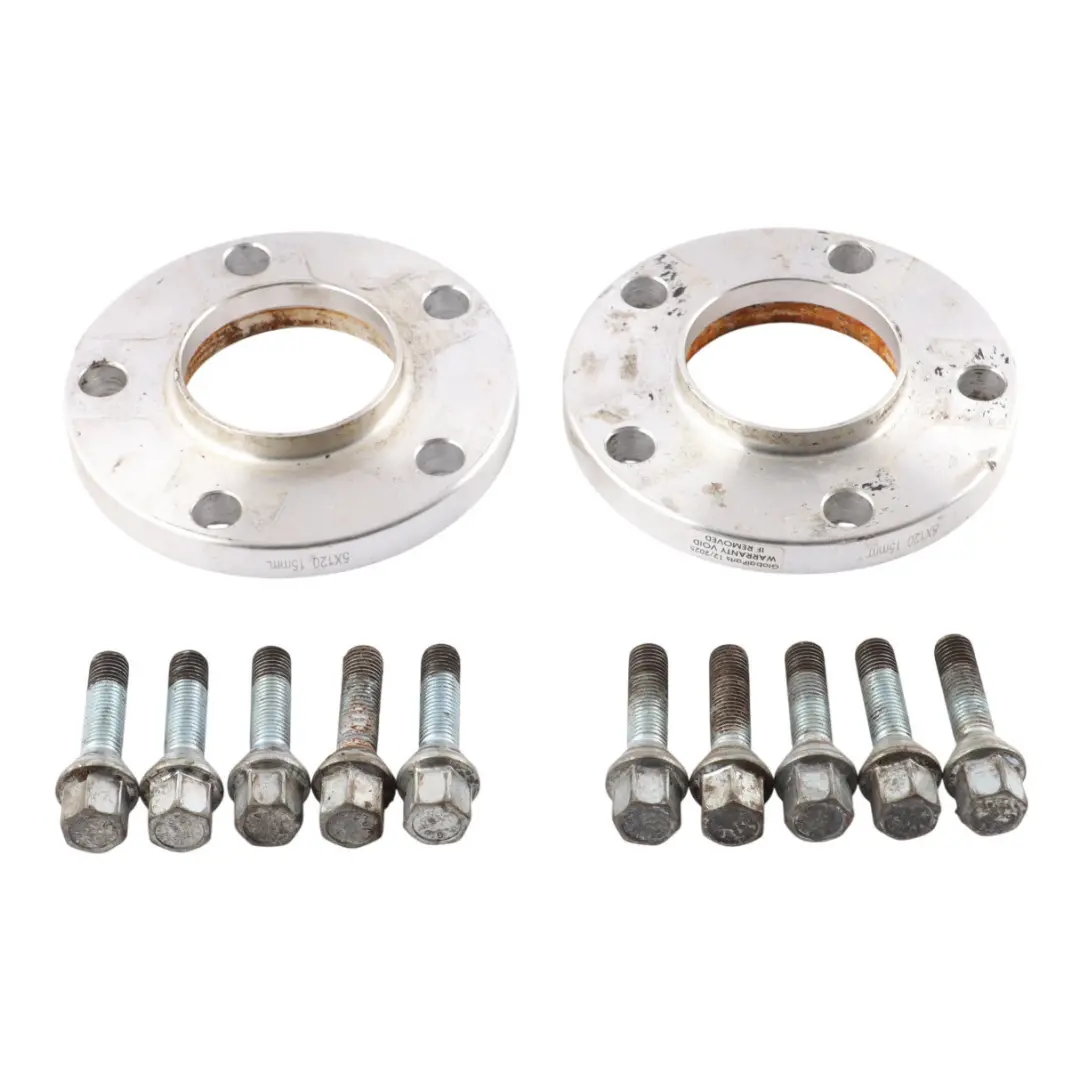  Alloy Wheel Spacers Hubcentric BMW 5x120 72.56mm 15mm - SKU BMW-SPACER-SET-5X120 - Part number BMW Spacer Set 5x120