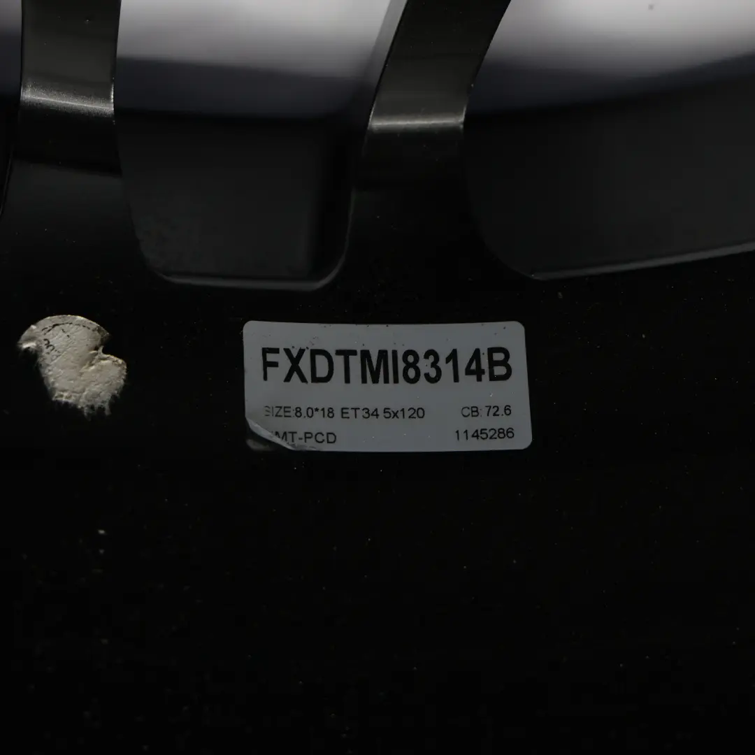 BMW Felge Alloy Schwarz VIA 18" 8J ET:34 Y Speiche - SKU BMW-VIA-18-5 - Teilenummer BMW-VIA-18