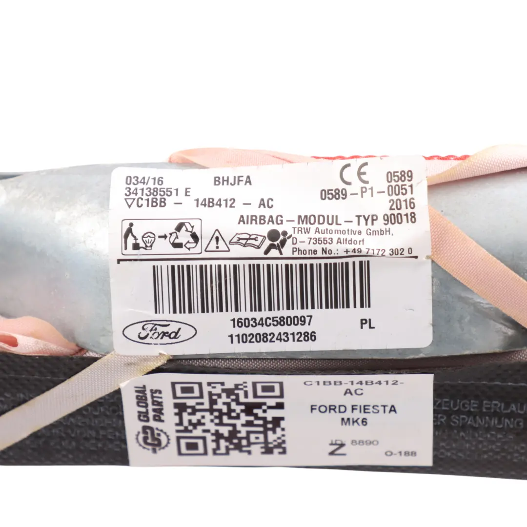 Ford Fiesta Mk7 Head Roof Curtain Air Module Left N/S - SKU C1BB-14B412-AC - Part number C1BB-14B412-AC