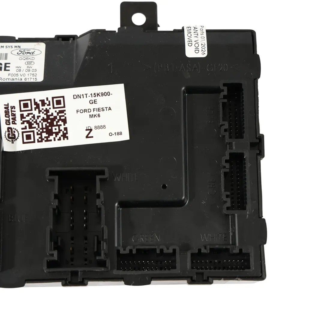 Ford Fiesta VII Module De Commande BCM Unité De Contrôle ECU - SKU DN1T-15K600-GE - Numéro de pièce DN1T-15K600-GE
