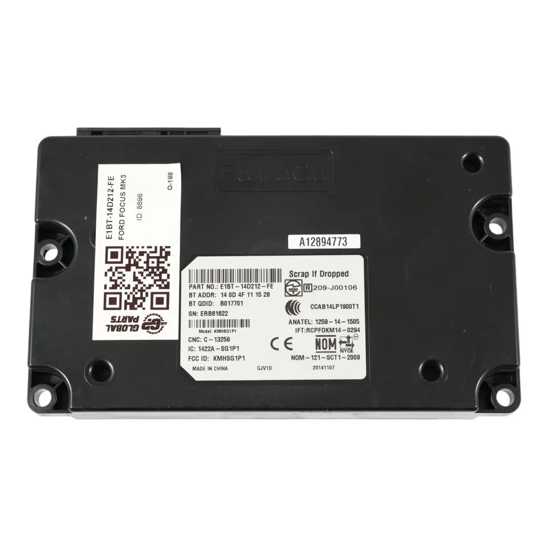 Mk3 Moduł Sterownik Bluetooth do Ford Focus o numerze E1BT-14D212-FE Ford Focus Mk3 Moduł Sterownik Bluetooth - SKU E1BT-14D212-FE - Numer Części E1BT-14D212-FE