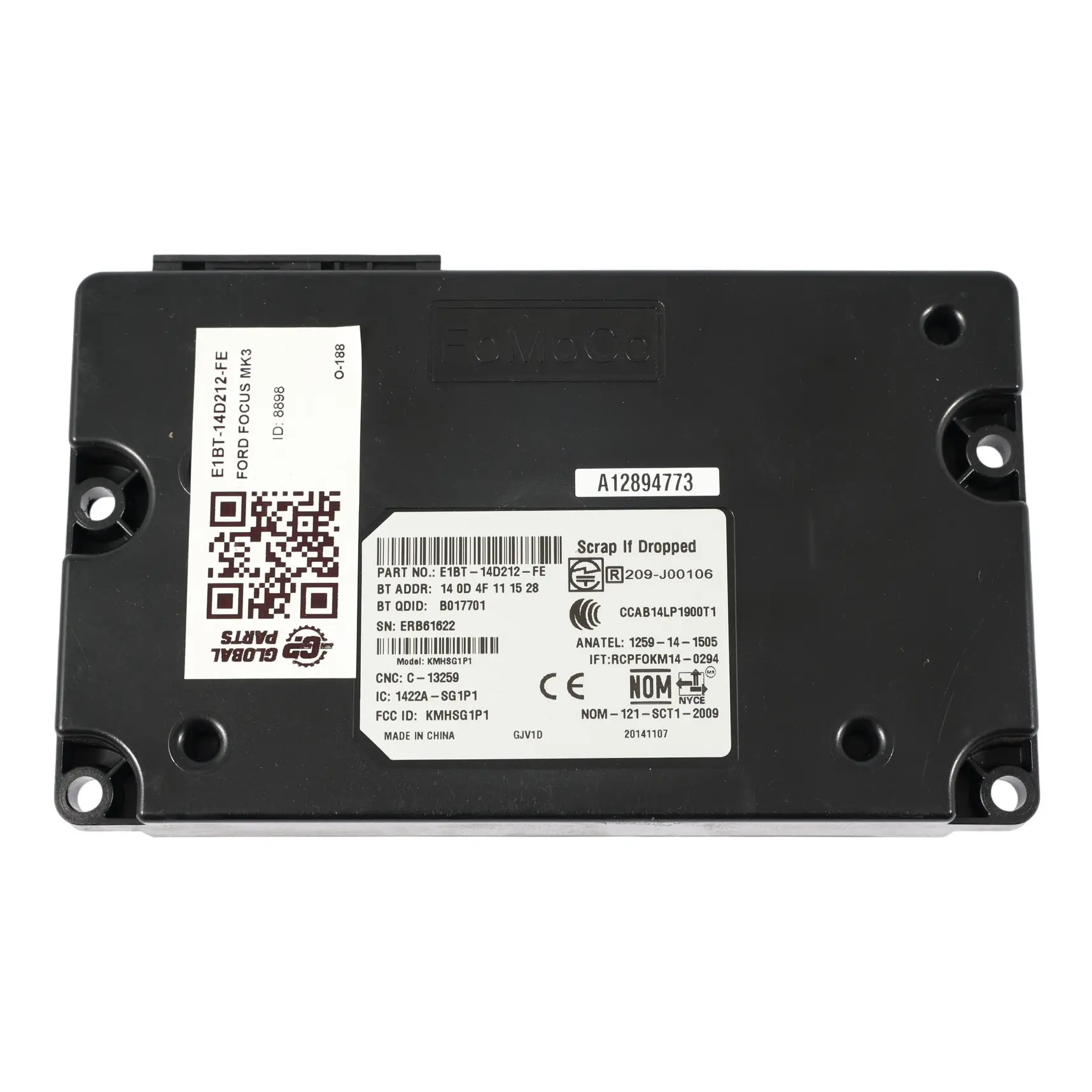 Ford Focus Mk3 Modulo Bluetooth Unità Di Controllo E1BT-14D212-FE