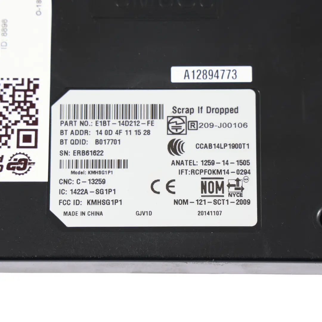 Ford Focus Mk3 Moduł Sterownik Bluetooth - SKU E1BT-14D212-FE - Numer Części E1BT-14D212-FE