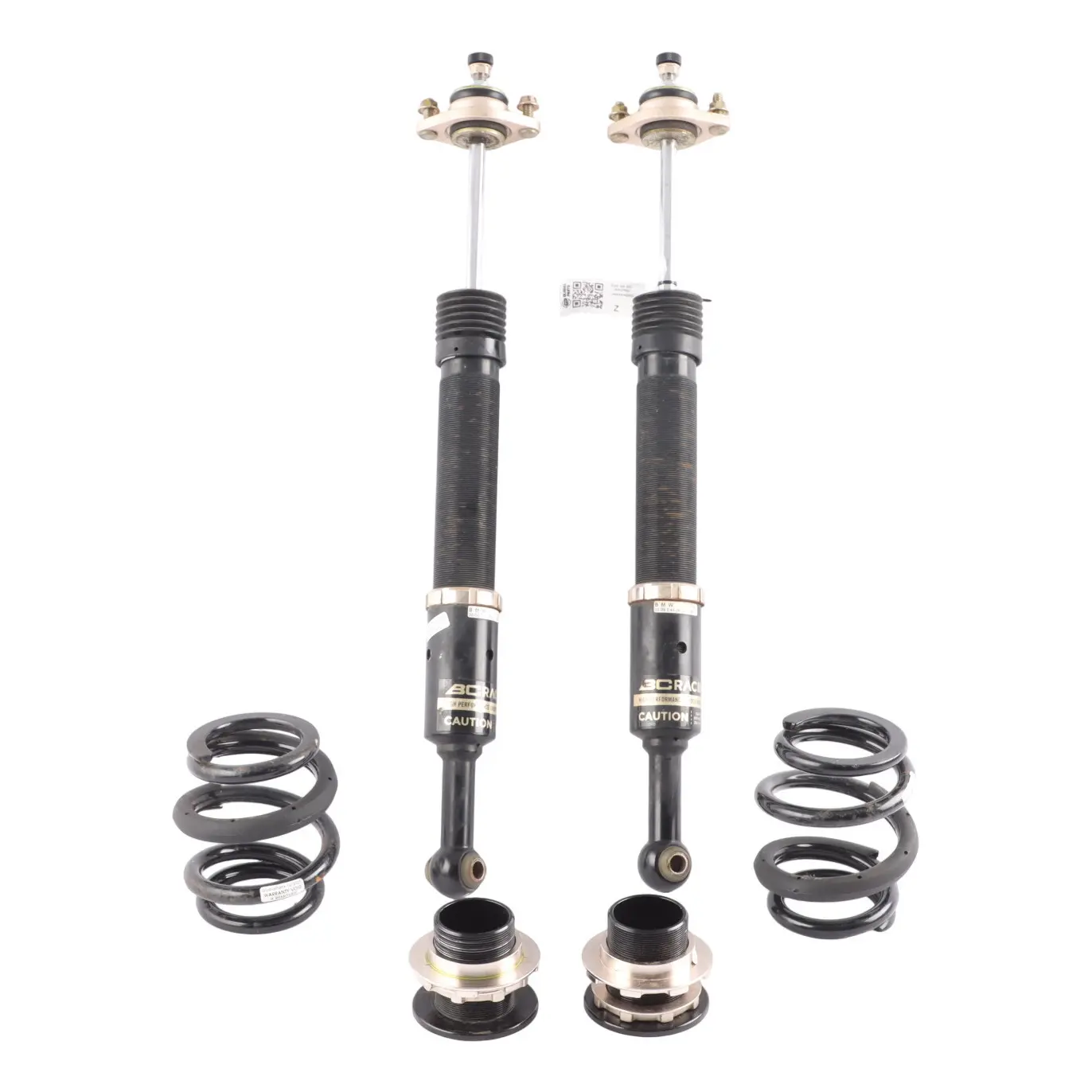 BMW E46 M3 Coupe Adjustable Spring Strut Set Rear Left Right N/O/S BC Racing