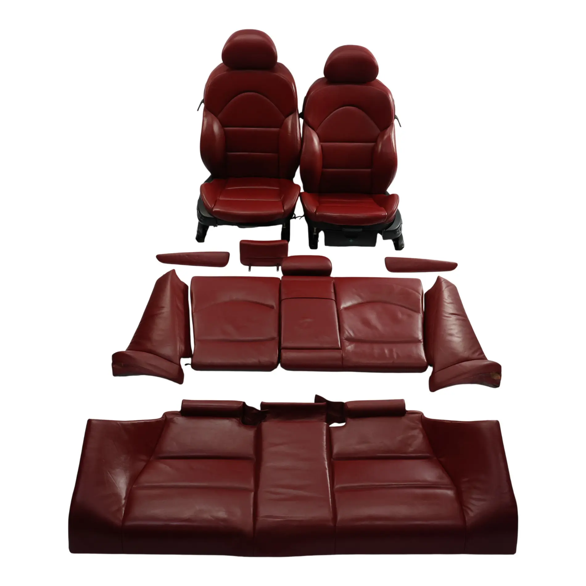 BMW E46 M3 Coupe Vorne Hinten Sportsitze Beheizt Memory Sofa Leder Imolarot