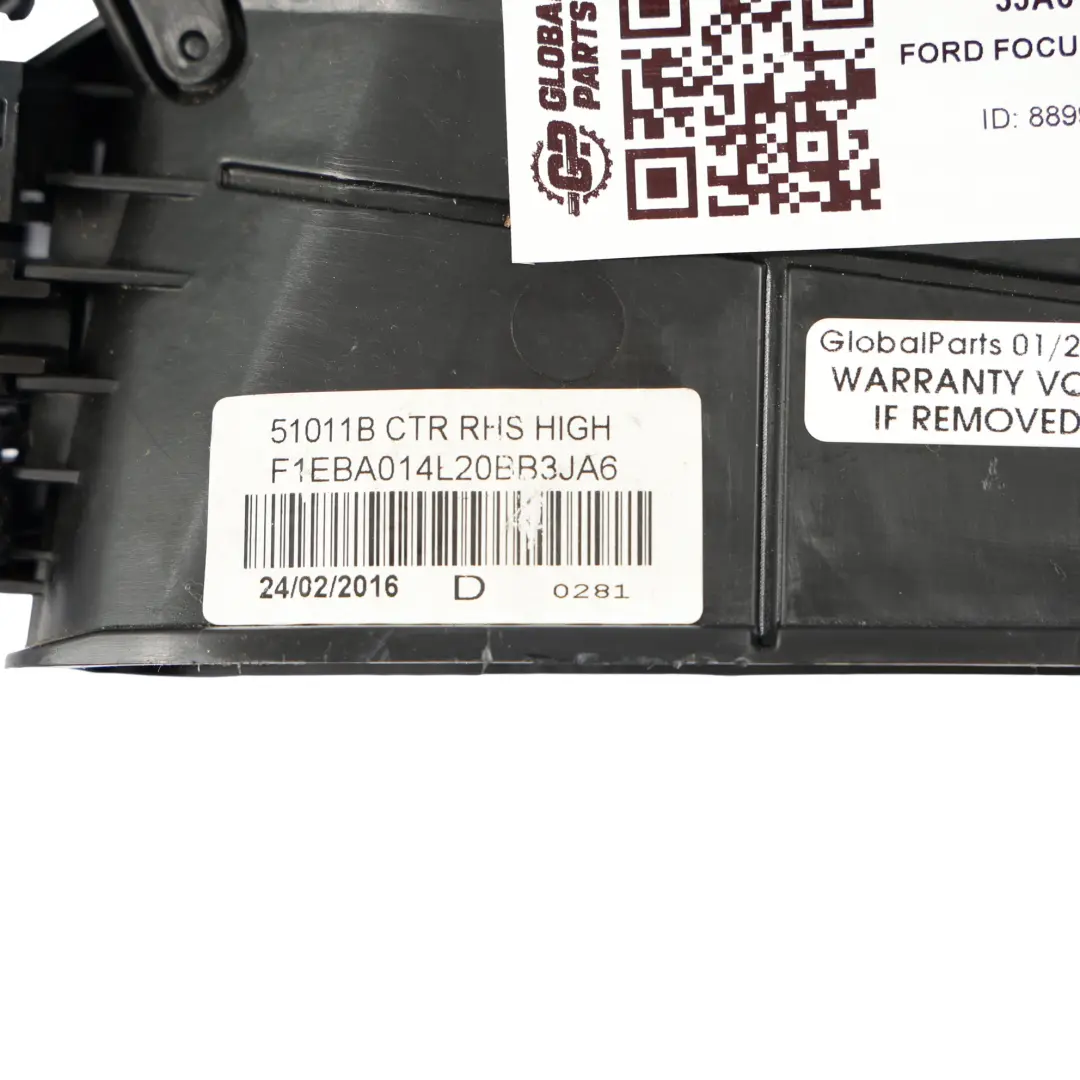 Mk3 Armaturenbrett Zentrale Entlüftung Rechts für Ford Focus mit Teilenummer F1EBA014L20BB3JA6 Ford Focus Mk3 Armaturenbrett Zentrale Entlüftung Rechts - SKU F1EBA014L20BB3JA6 - Teilenummer F1EBA014L20BB3JA6