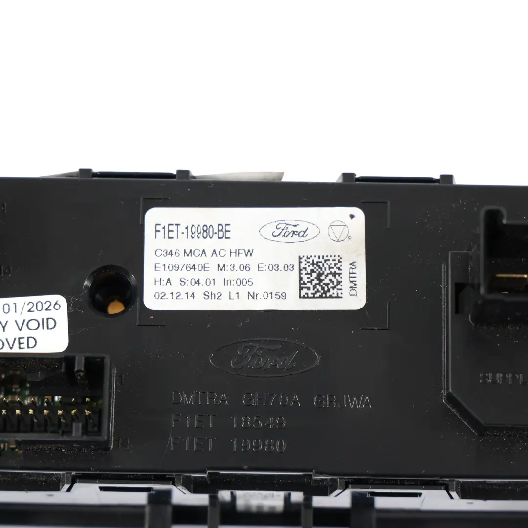 Ford Focus MK3 Armaturenbrett Heizung Klima Control Panel Schalter A/C - SKU F1ET-19980-BE - Teilenummer F1ET-19980-BE