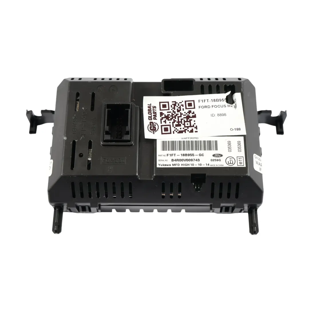 Mk3 Dashboard Multimedia Display Screen Unit to Ford Focus with Part number F1FT-18B955-GC Ford Focus Mk3 Dashboard Multimedia Display Screen Unit - SKU F1FT-18B955-GC - Part number F1FT-18B955-GC