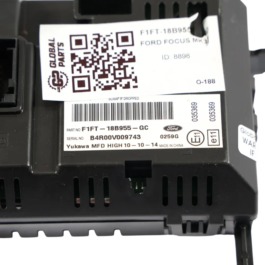 Ford Focus Mk3 Salpicadero Multimedia Pantalla Unidad - SKU F1FT-18B955-GC - Número de pieza F1FT-18B955-GC