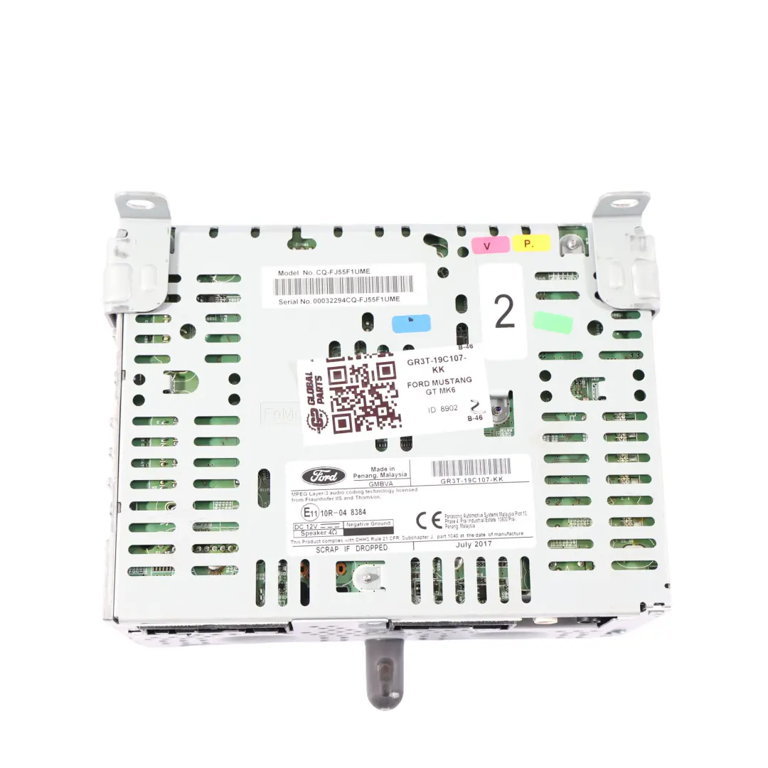 Mk6 GT Radio Estéreo Con Reproductor Multimedia para Ford Mustang con número de pieza GR3T-19C107-KK Ford Mustang Mk6 GT Radio Estéreo Con Reproductor Multimedia - SKU GR3T-19C107-KK - Número de pieza GR3T-19C107-KK