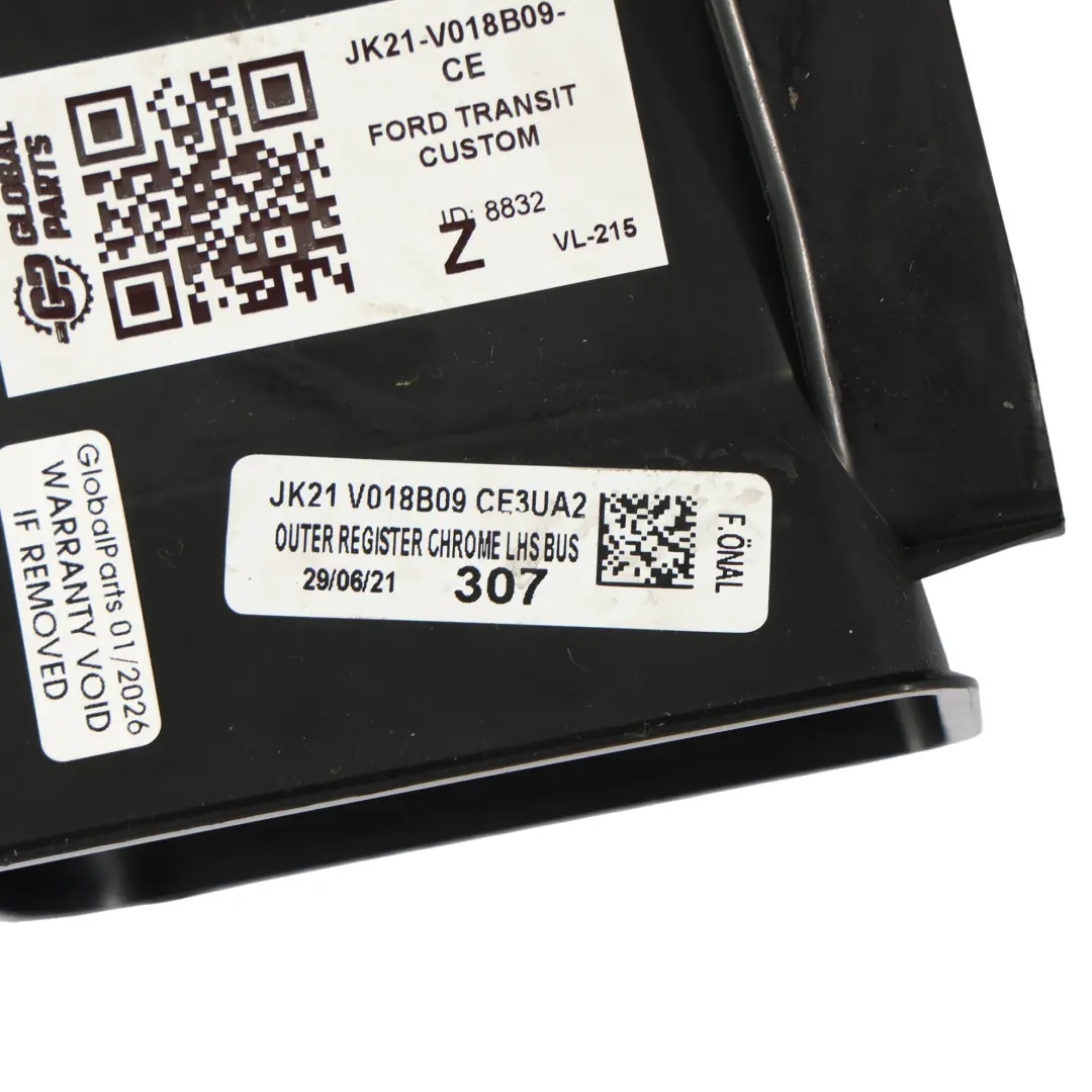 Ford Transit Custom A/C Kratka Nawiewu Klimatyzacji Lewa - SKU JK21-V018B09-CE - Numer Części JK21-V018B09-CE