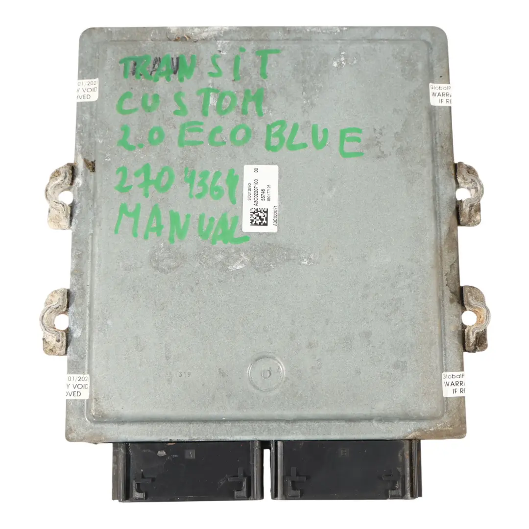 Ford Transit Custom 2.0 EcoBlue 130HP Engine Control ECU KK21-12A650-FA Manual - SKU KK2112A650FA-3 - Part number KK2112A650FA