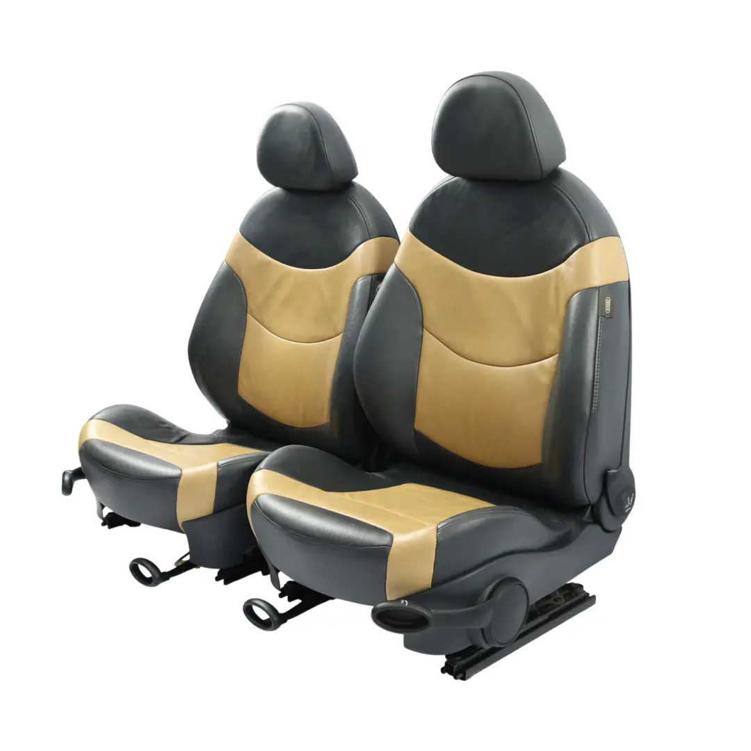 Mini Cooper R53 Seats Sport Leather Soft Cordoba Beige Interior Heated SET - SKU R50-SEAT-SPORT-SET-LEATHER-SOFT-CORDOBA-BEIGE-T3CB - Part number R50