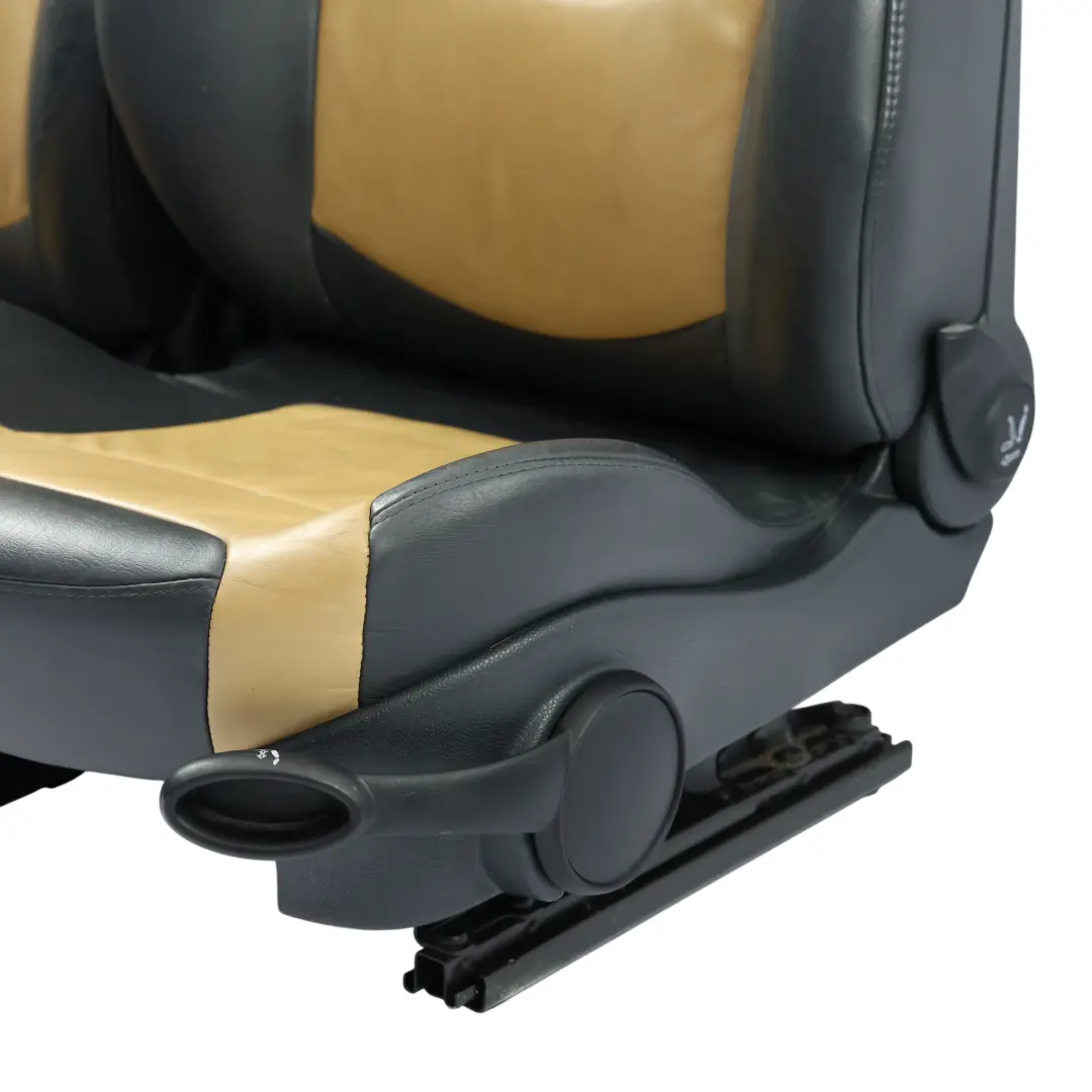 Mini Cooper R53 Seats Sport Leather Soft Cordoba Beige Interior Heated SET - SKU R50-SEAT-SPORT-SET-LEATHER-SOFT-CORDOBA-BEIGE-T3CB - Part number R50