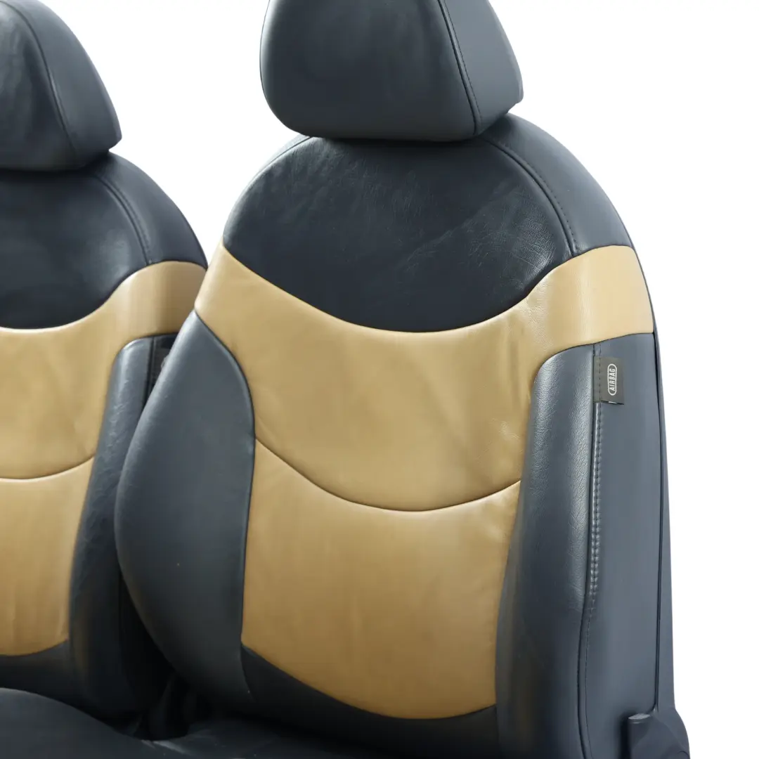 Mini Cooper R53 Seats Sport Leather Soft Cordoba Beige Interior Heated SET - SKU R50-SEAT-SPORT-SET-LEATHER-SOFT-CORDOBA-BEIGE-T3CB - Part number R50