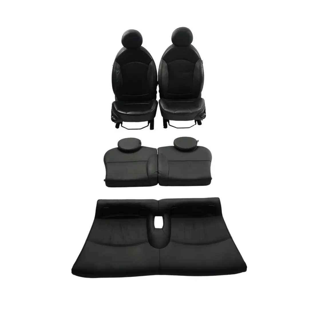 Mini Cooper One R56 Front Rear Sport Interior Full Black Leather Seats Set - SKU R56-SEATS-SPORT-LEATHER-SET-T8E1 - Part number R56-SEATS-SPORT-LEATHER-SET