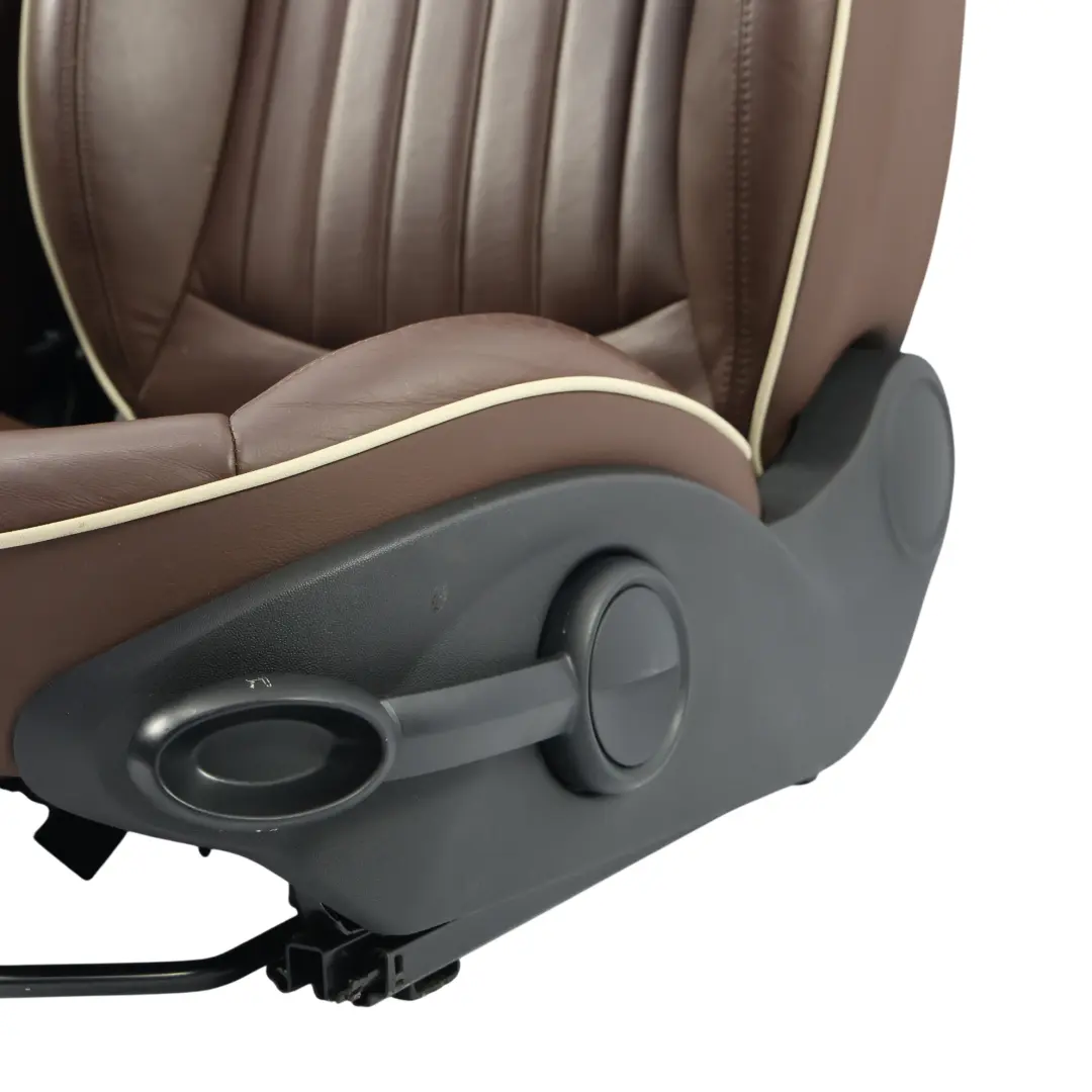 Mini R55 Clubman Leather Seats Sport Front Rear Hot Chocolate Lounge Interior - SKU R55-SEATS-HOT-CHOCOLATE - Part number R55-SEATS-HOT