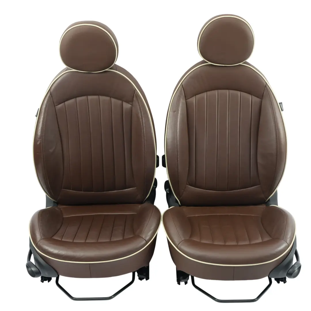 Mini R55 Clubman Leather Seats Sport Front Rear Hot Chocolate Lounge Interior - SKU R55-SEATS-HOT-CHOCOLATE - Part number R55-SEATS-HOT