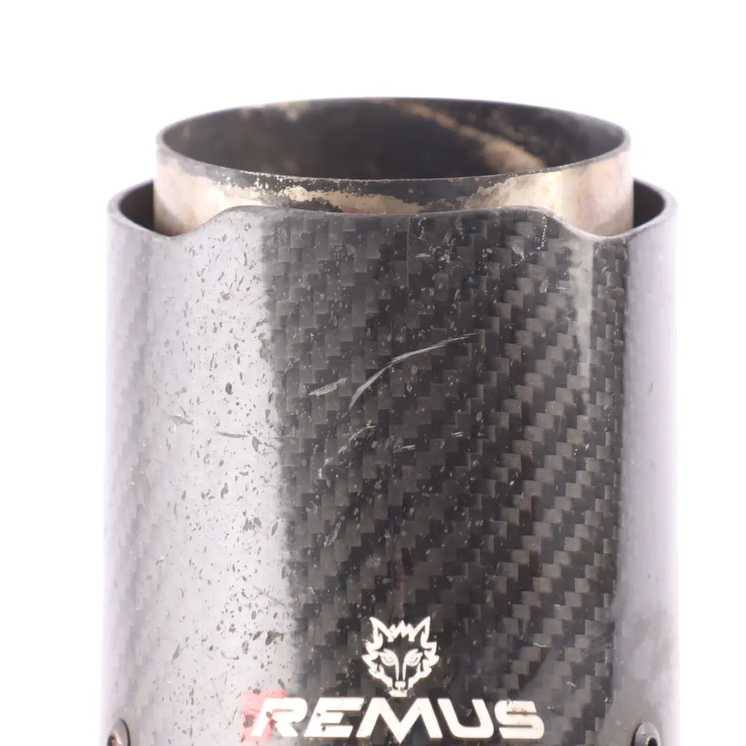 Remus Exhaust Tips Muffler Pipe Tip Black Carbon Set M140i to BMW F20 F21 with Part number REMUS-F21-M140I BMW F20 F21 Remus Exhaust Tips Muffler Pipe Tip Black Carbon Set M140i - SKU REMUS-F21-M140I - Part number REMUS-F21-M140I