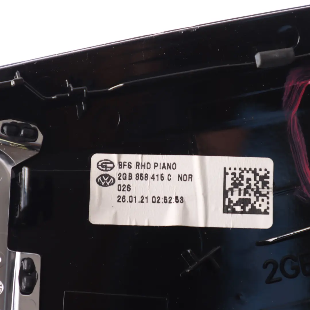 Volkswagen Caddy 2K Dashboard Panel Cover Front Left N/S Black Glossy - SKU RHD-2GB858415C - Part number 2GB858415C