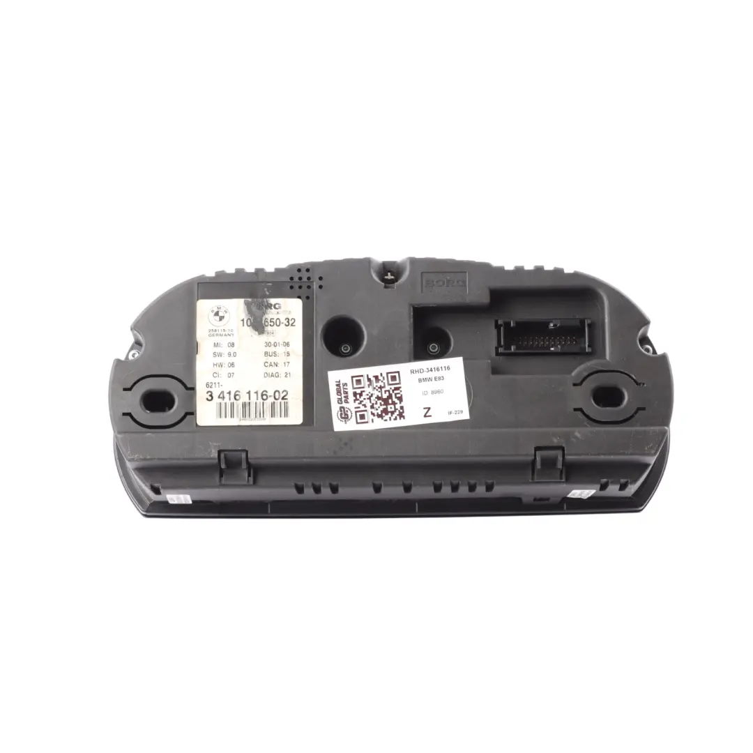 Instrument Cluster Speedometer Clocks Petrol Automatic to BMW X3 E83 with Part number 3416116 BMW X3 E83 Instrument Cluster Speedometer Clocks Petrol Automatic - SKU RHD-3416116 - Part number 3416116
