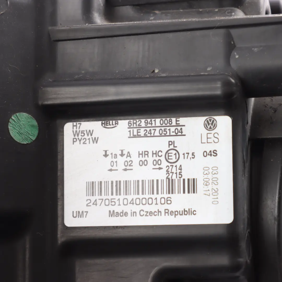 Volkswagen Polo 6R Front Headlight Headlight Halogen Right O/S - SKU RHD-6R2941008E - Part number 6R2941008E