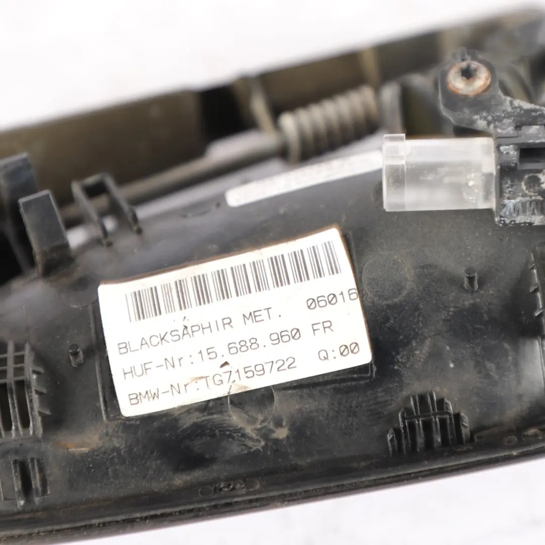BMW E65 E66 Door Handle Outside Front Right Black Sapphire Metallic O/S - SKU RHD-7159722-BS - Part number 7159722