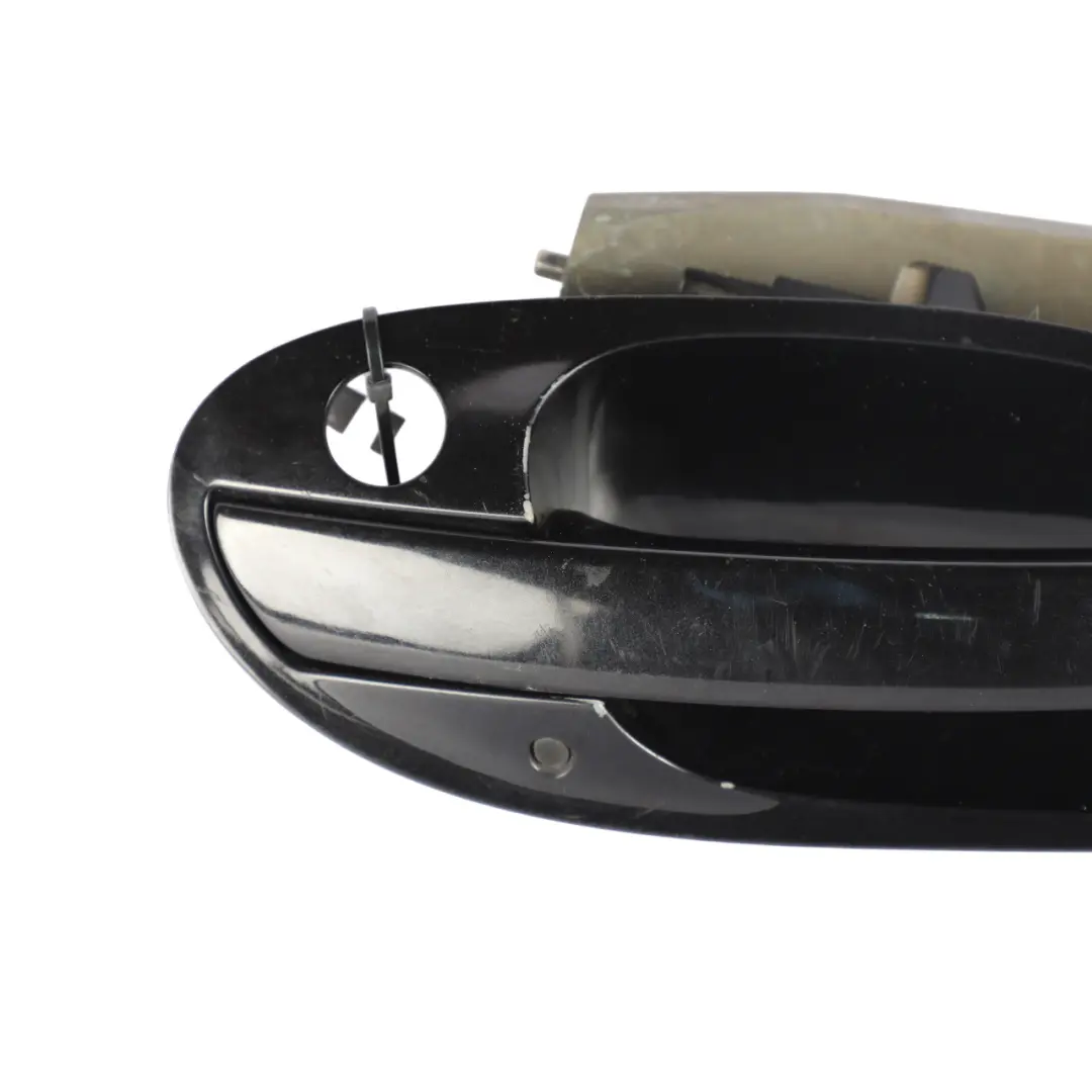 BMW E65 E66 Door Handle Outside Front Right Black Sapphire Metallic O/S - SKU RHD-7159722-BS - Part number 7159722