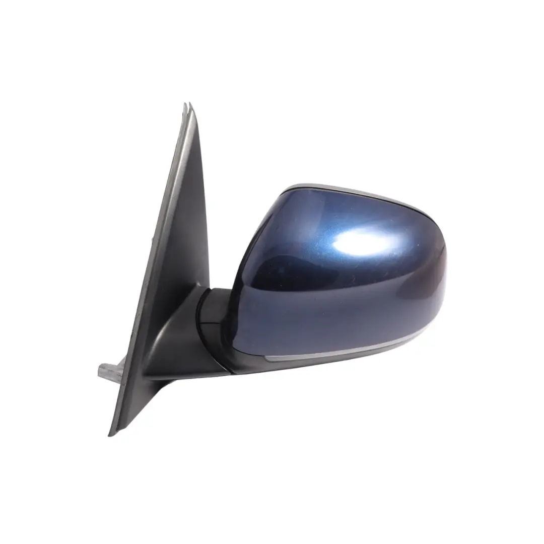 BMW X3 F25 Side View Wing Mirror Heated Outside Left N/S Tiefseeblau - A76 - SKU RHD-7395203-DSB - Part number 7395203