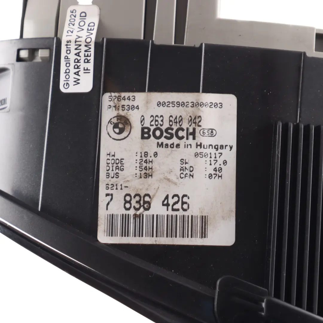 Instrument Cluster Clocks Speedometer Manual to BMW M3 E46 Petrol with Part number 7836426 BMW M3 E46 Petrol Instrument Cluster Clocks Speedometer Manual - SKU RHD-7836426 - Part number 7836426