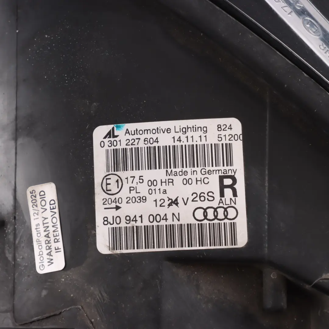 Audi TT 8J Front Headlight Lamp Halogen Right O/S Driver's Side - SKU RHD-8J0941004N - Part number 8J0941004N