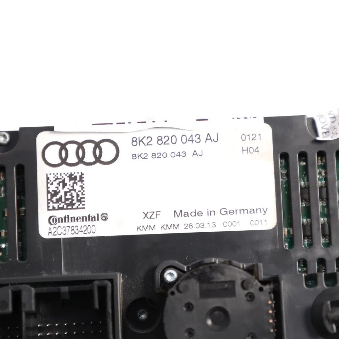 Audi Q5 8R A/C Air Condition Heater Climate Control Switch Panel - SKU RHD-8K2820043AJ-1 - Part number 8K2820043AJ