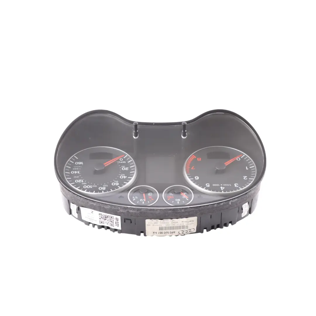 Audi A3 8P Instrument Cluster Speedometer Speedo Clock Petrol Manual - SKU RHD-8P0920951HX - Part number 8P0920951HX