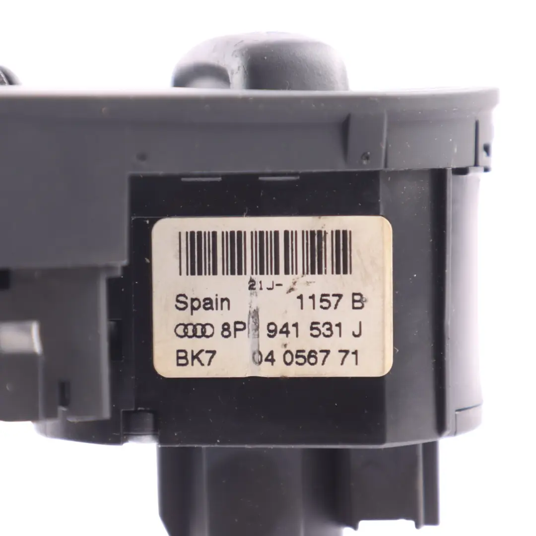 Audi A3 8P Headlight Switch Light Control Panel Module Knob - SKU RHD-8P2941531J - Part number 8P2941531J