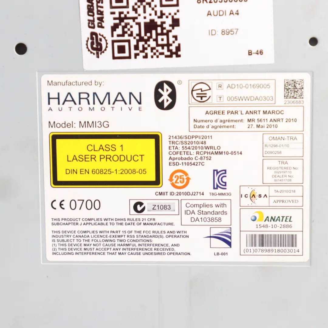 Multimedia Stereo Sat Nav SD CD Player Radio Head Unit to Audi A4 B8 with Part number 8R2035666J Audi A4 B8 Multimedia Stereo Sat Nav SD CD Player Radio Head Unit - SKU RHD-8R2035666J - Part number 8R2035666J