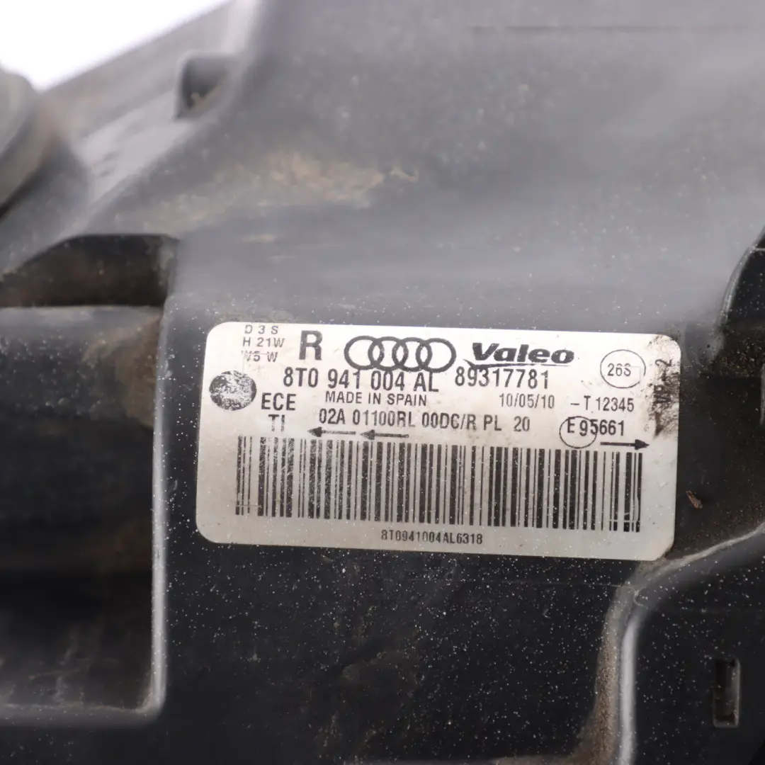 Headlight Headlamp Lamp Light Front Right O/S to Audi A5 8T with Part number 8T0941004AL Audi A5 8T Headlight Headlamp Lamp Light Front Right O/S - SKU RHD-8T0941004AL - Part number 8T0941004AL