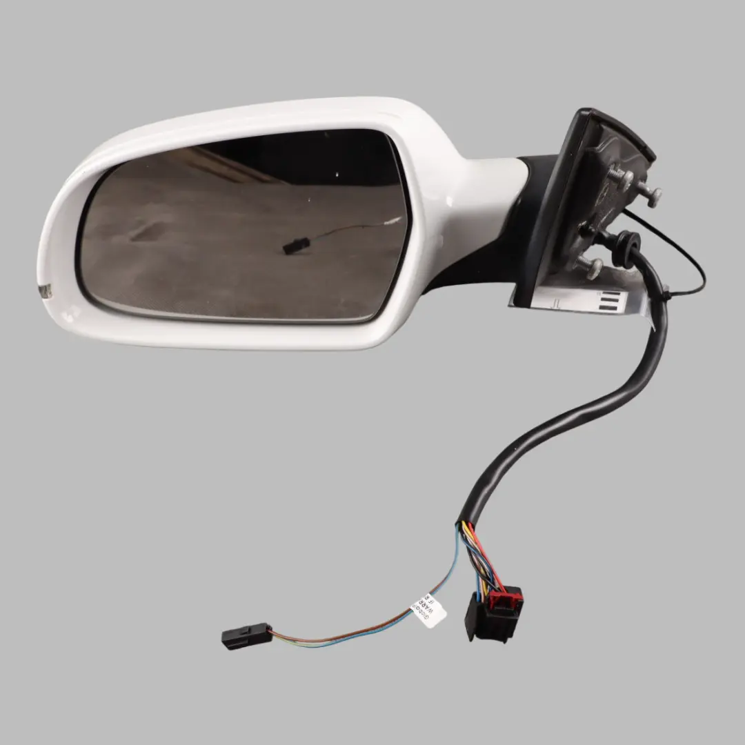 Audi A5 8T Wing Mirror Electric Left N/S Ibis White - Y9C - SKU RHD-8T2857409AH-IWH - Part number 8T2857409AH